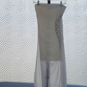 Creme dress w sequins Lg